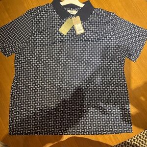 Goodfellow & Co Blue Patterned Polo Shirt